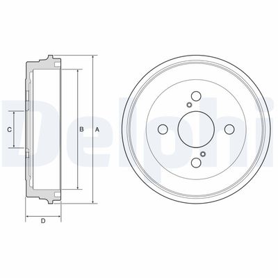 Brake Drum DELPHI BF605