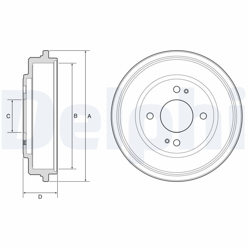 DELPHI BF606 Brake Drum