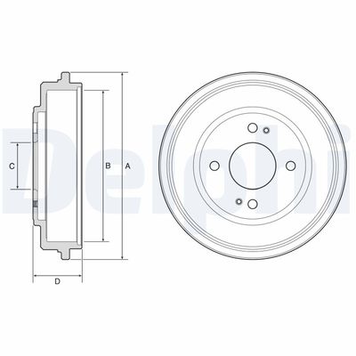 Brake Drum DELPHI BF606