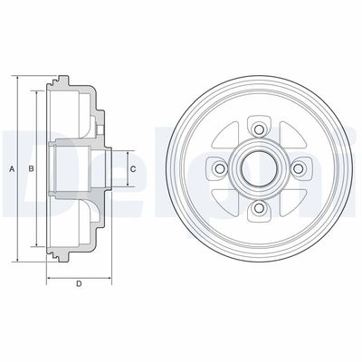 Brake Drum DELPHI BF607