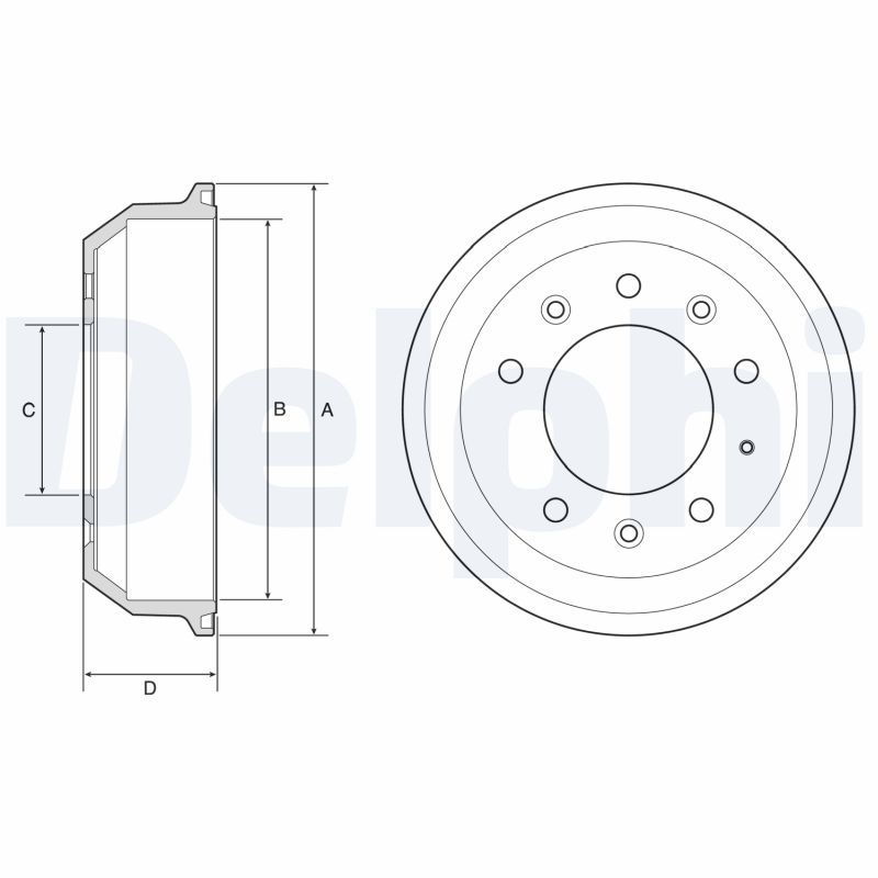 DELPHI BF608 Brake Drum