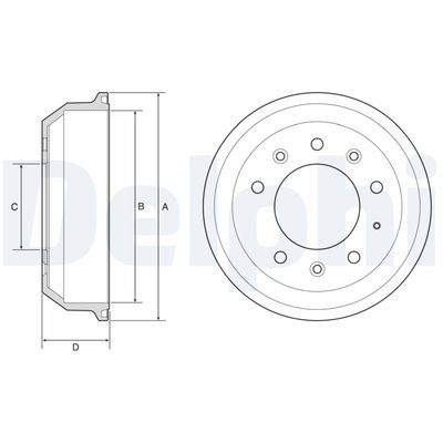 Brake Drum DELPHI BF608