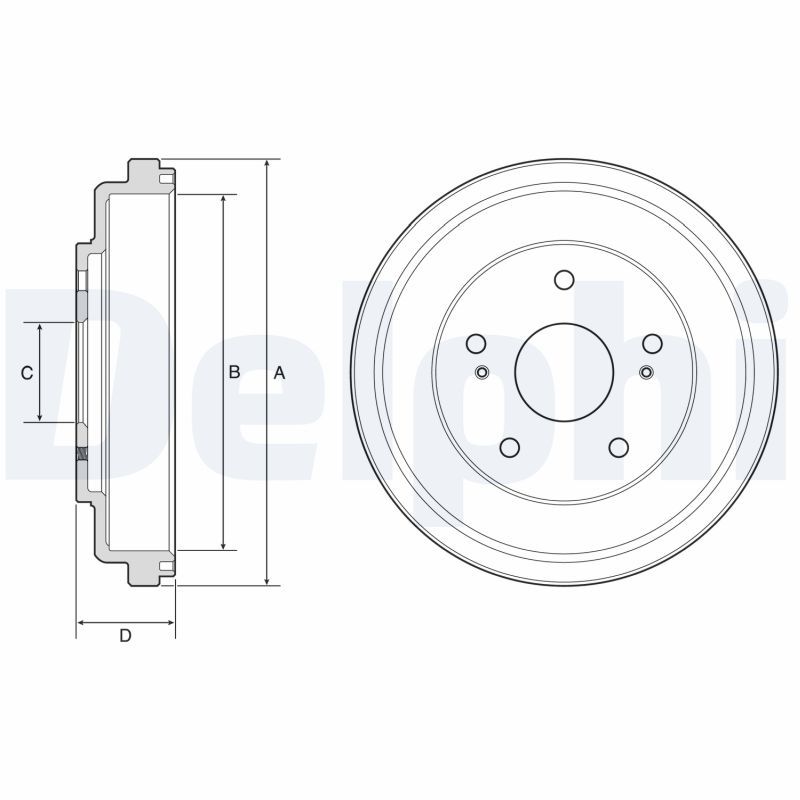 DELPHI BF609 Brake Drum