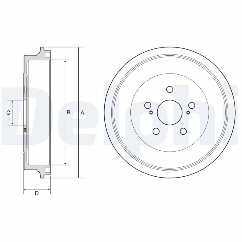 DELPHI BF610 Brake Drum
