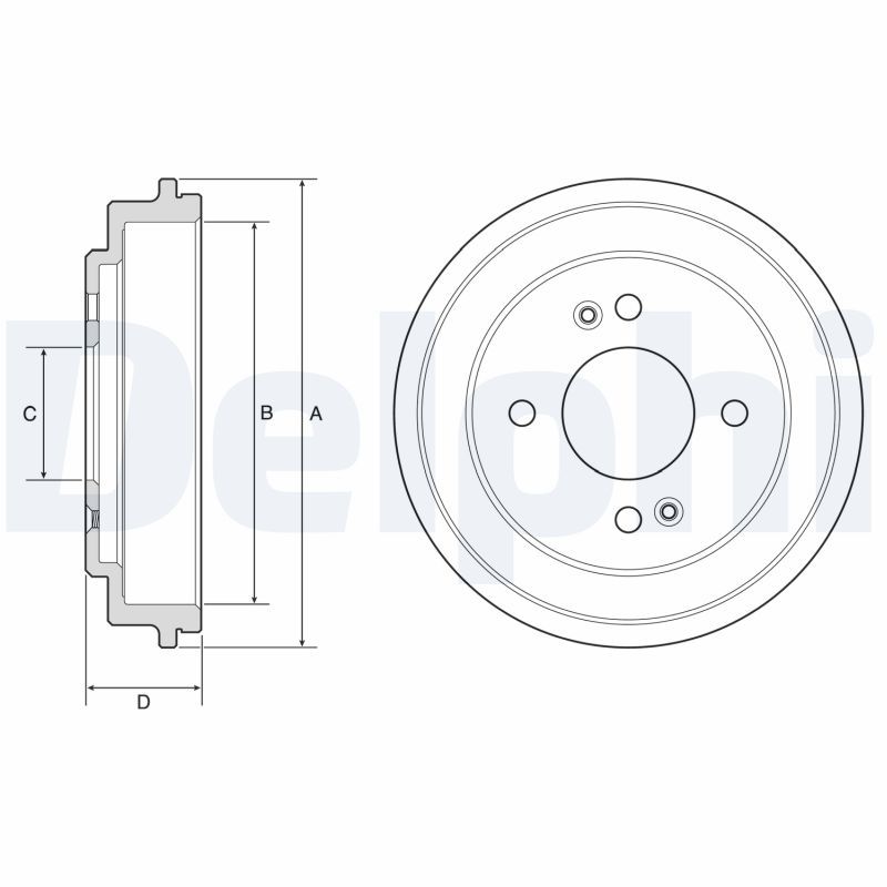 DELPHI BF612 Brake Drum