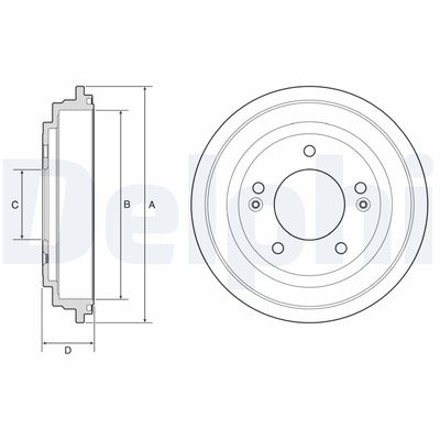 Brake Drum DELPHI BF613