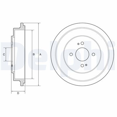 Brake Drum DELPHI BF614