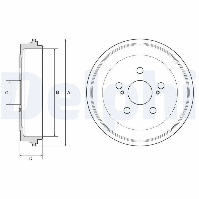 DELPHI BF615 Brake Drum