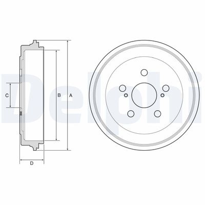 Brake Drum DELPHI BF615