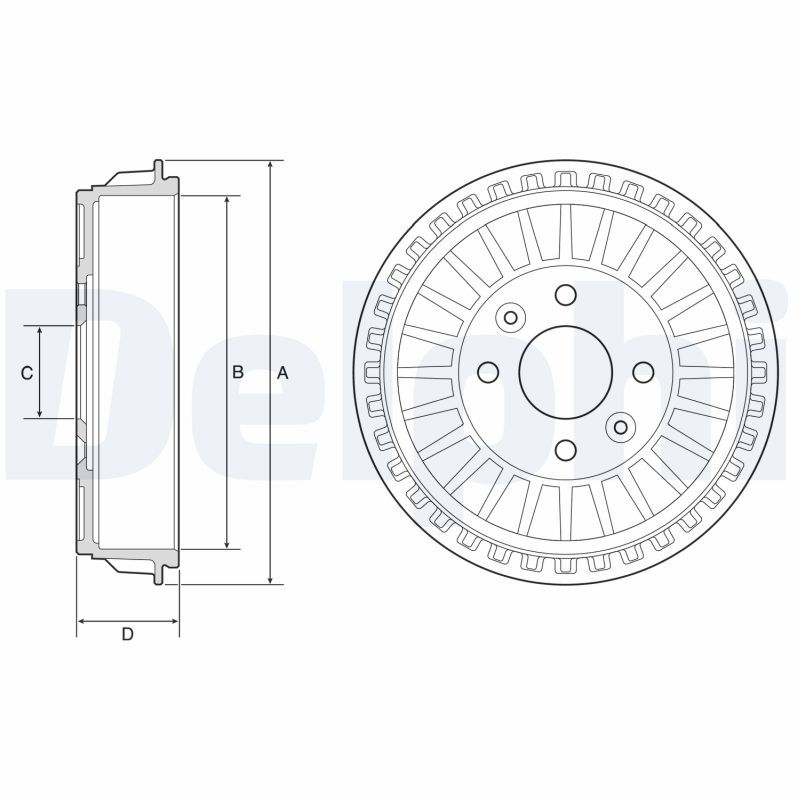 DELPHI BF620 Brake Drum