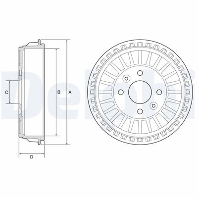 Brake Drum DELPHI BF620
