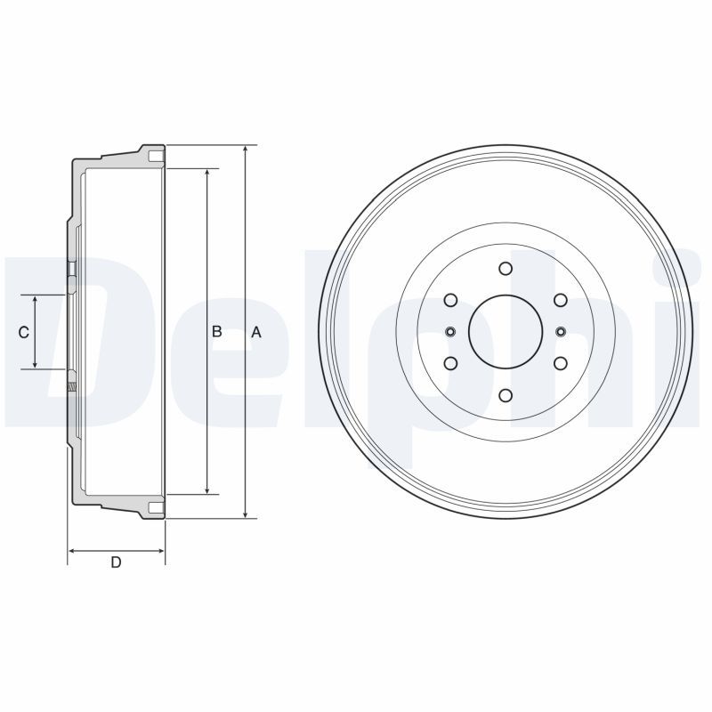 DELPHI BF623 Brake Drum