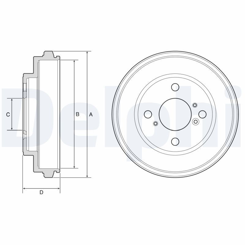 DELPHI BF625 Brake Drum