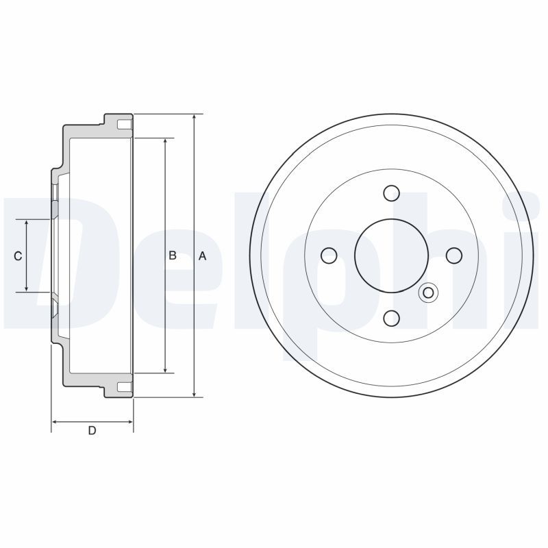 DELPHI BF627 Brake Drum