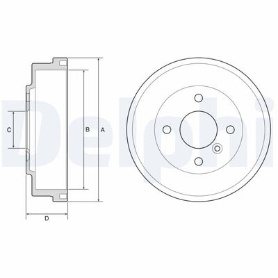 Brake Drum DELPHI BF627