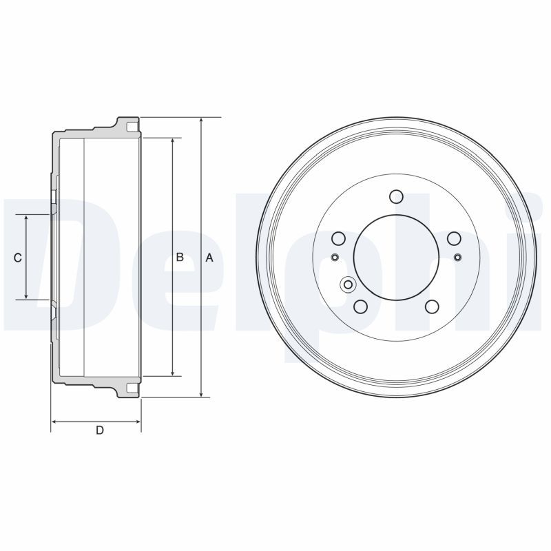 DELPHI BF628 Brake Drum