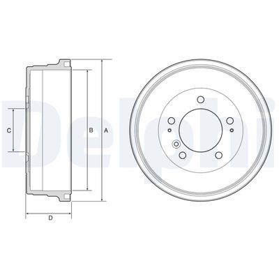 Brake Drum DELPHI BF628