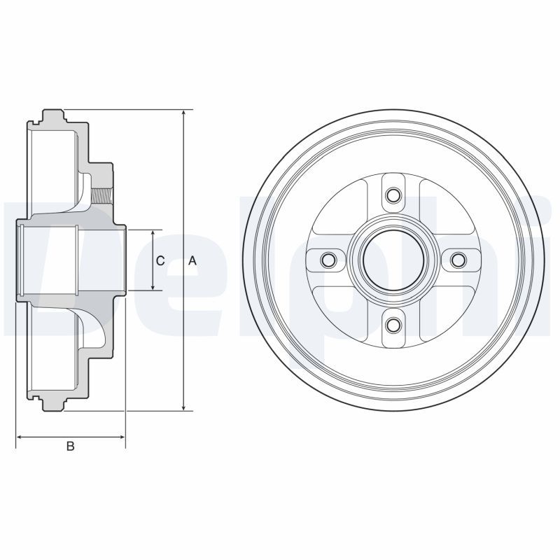 DELPHI BF630 Brake Drum