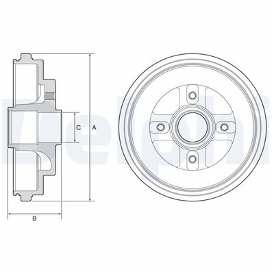 Brake Drum DELPHI BF630