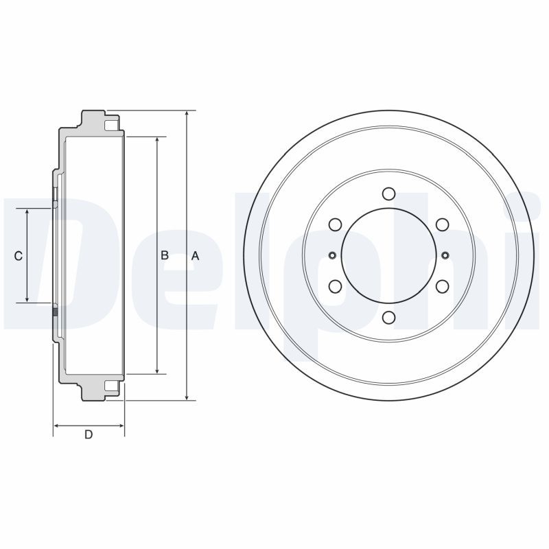 DELPHI BF631 Brake Drum