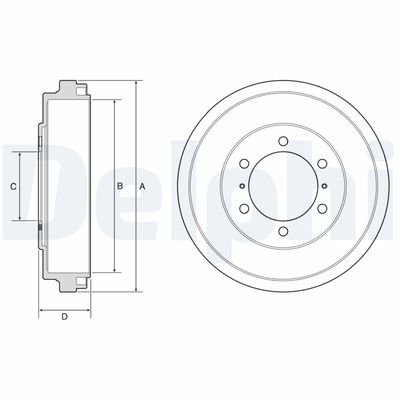 Brake Drum DELPHI BF631