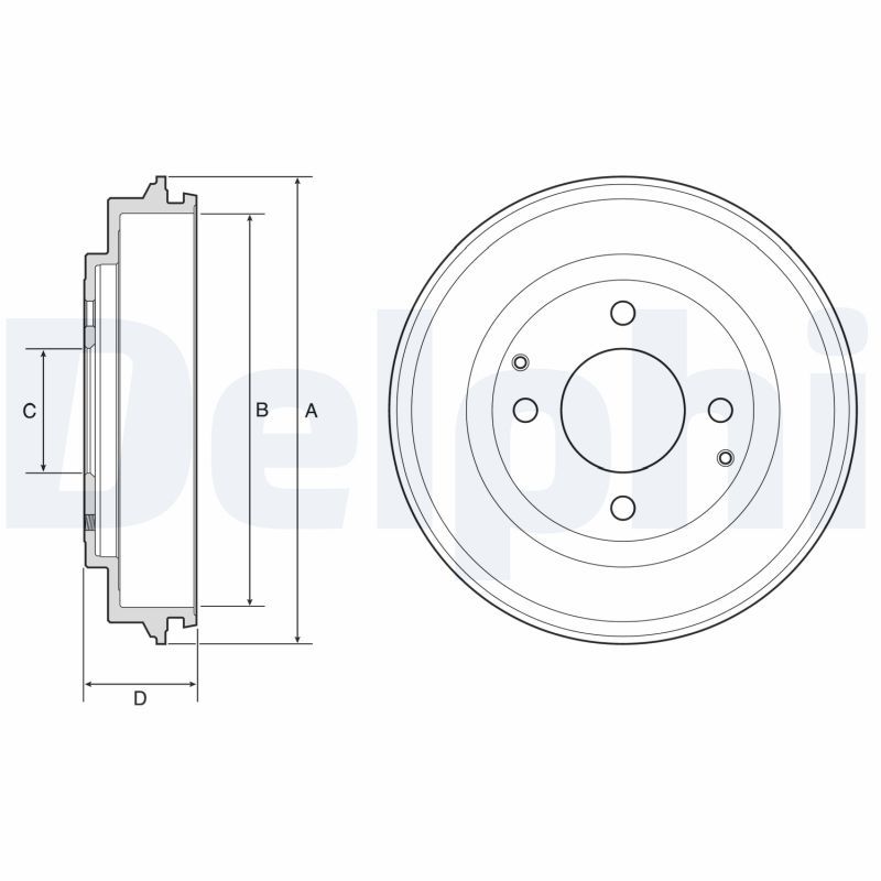 DELPHI BF632 Brake Drum