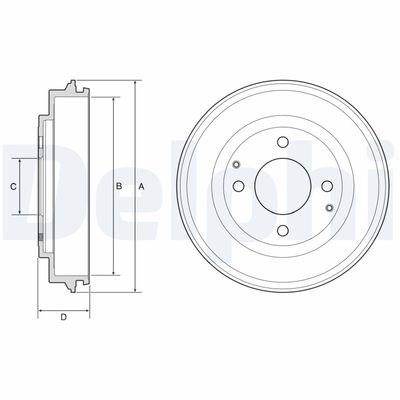 Brake Drum DELPHI BF632