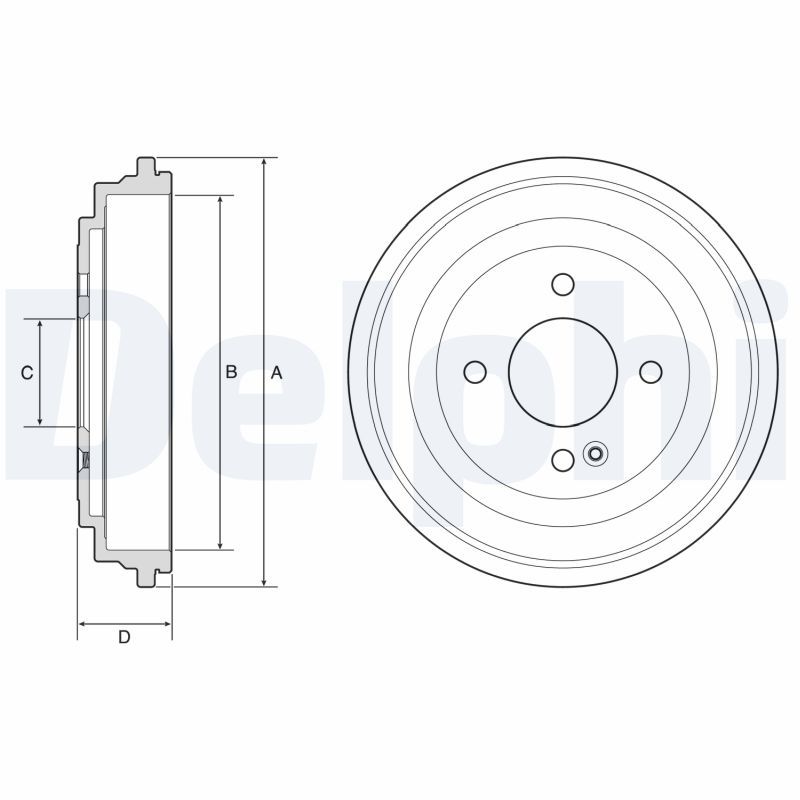 DELPHI BF633 Brake Drum