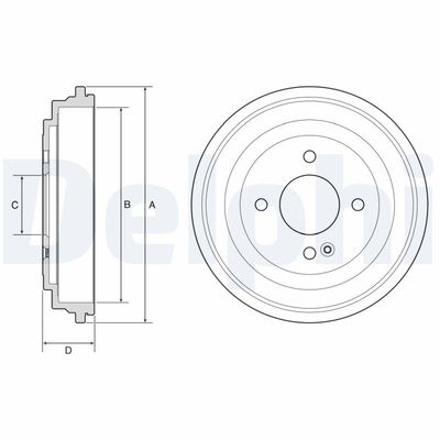 Brake Drum DELPHI BF633