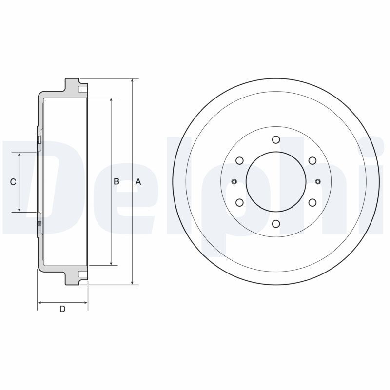 DELPHI BF635 Brake Drum