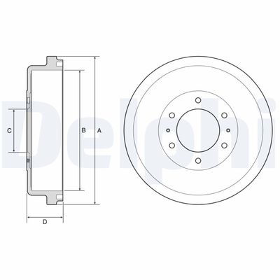 Brake Drum DELPHI BF635
