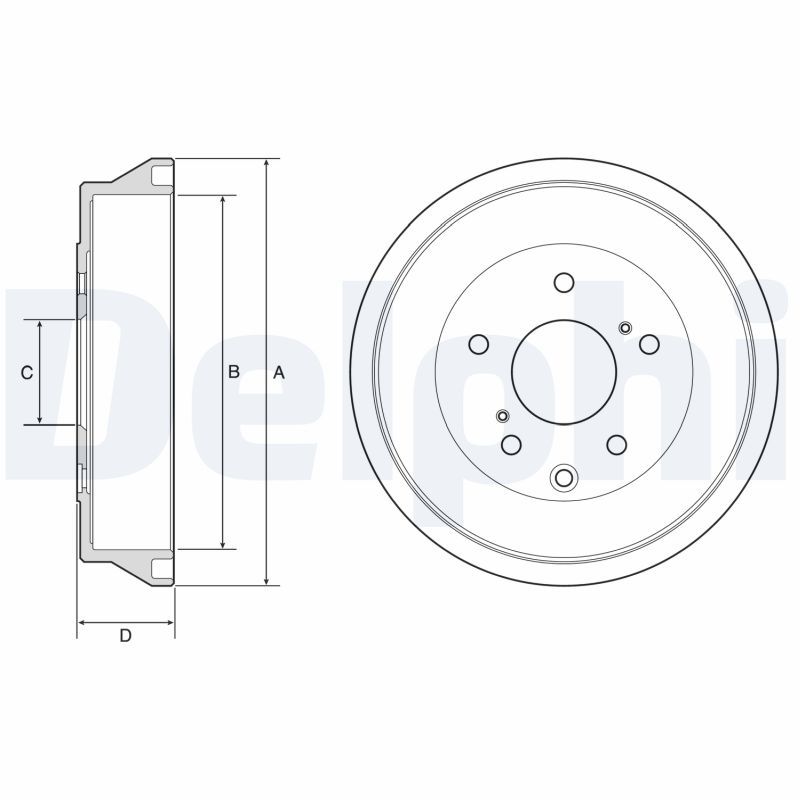 DELPHI BF636 Brake Drum