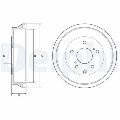Brake Drum DELPHI BF636