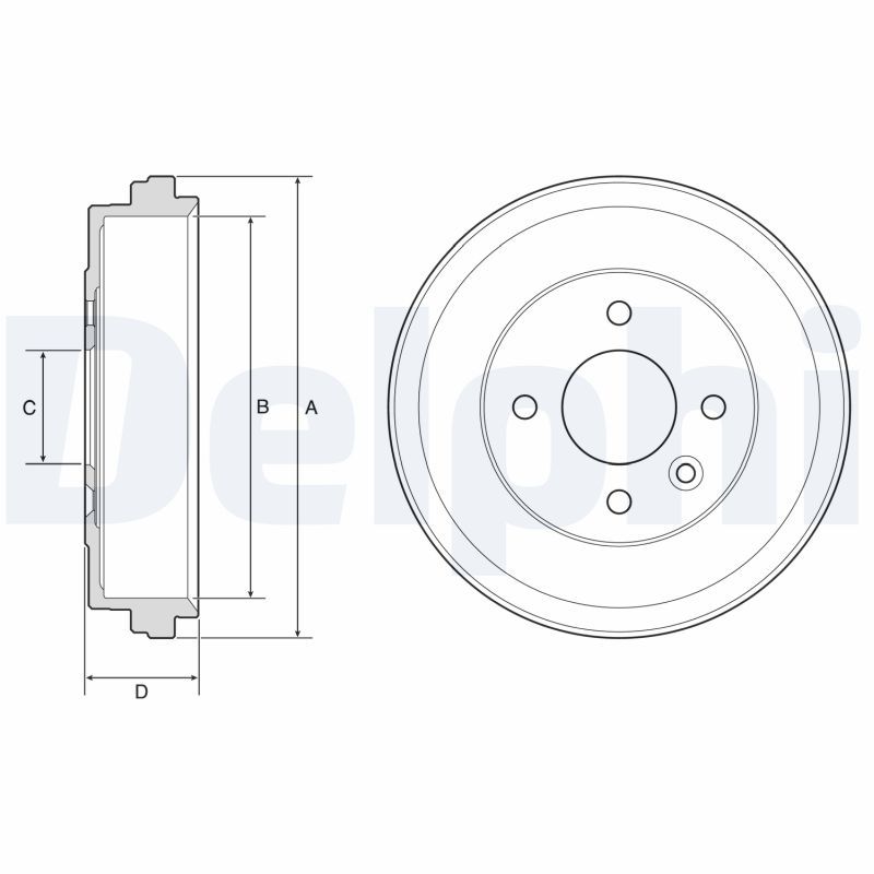 DELPHI BF637 Brake Drum