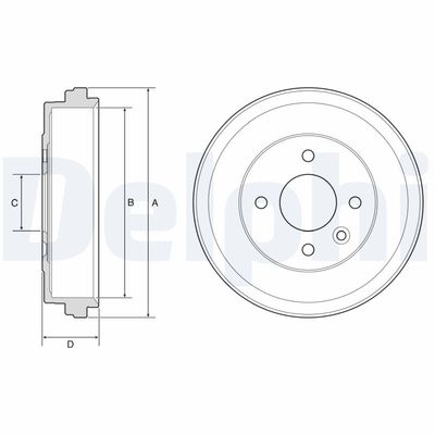 Brake Drum DELPHI BF637