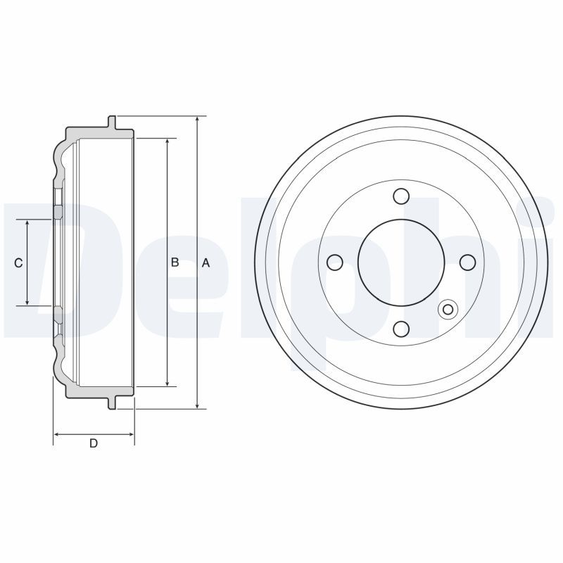 DELPHI BF638 Brake Drum