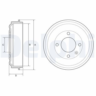 Brake Drum DELPHI BF638