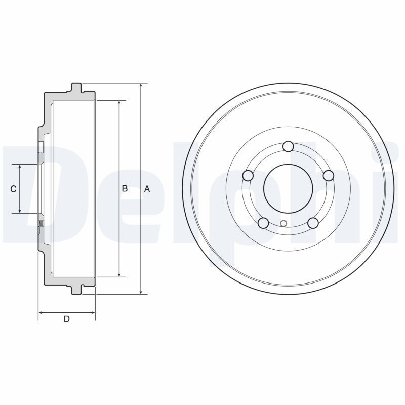 DELPHI BF639 Brake Drum