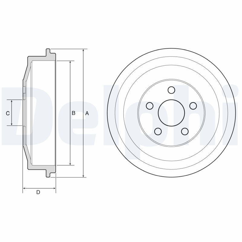 DELPHI BF640 Brake Drum