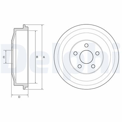 Brake Drum DELPHI BF640