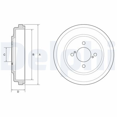 Brake Drum DELPHI BF643
