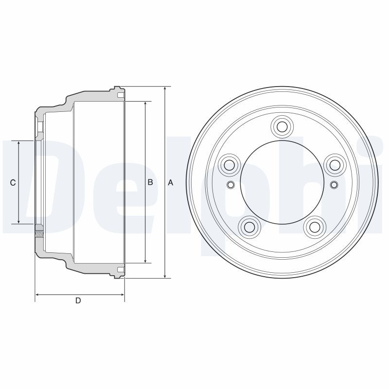DELPHI BF645 Brake Drum