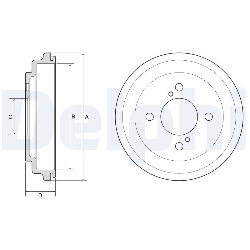DELPHI BF646 Brake Drum