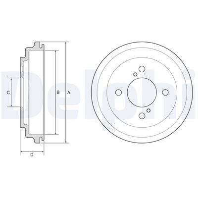 Brake Drum DELPHI BF646