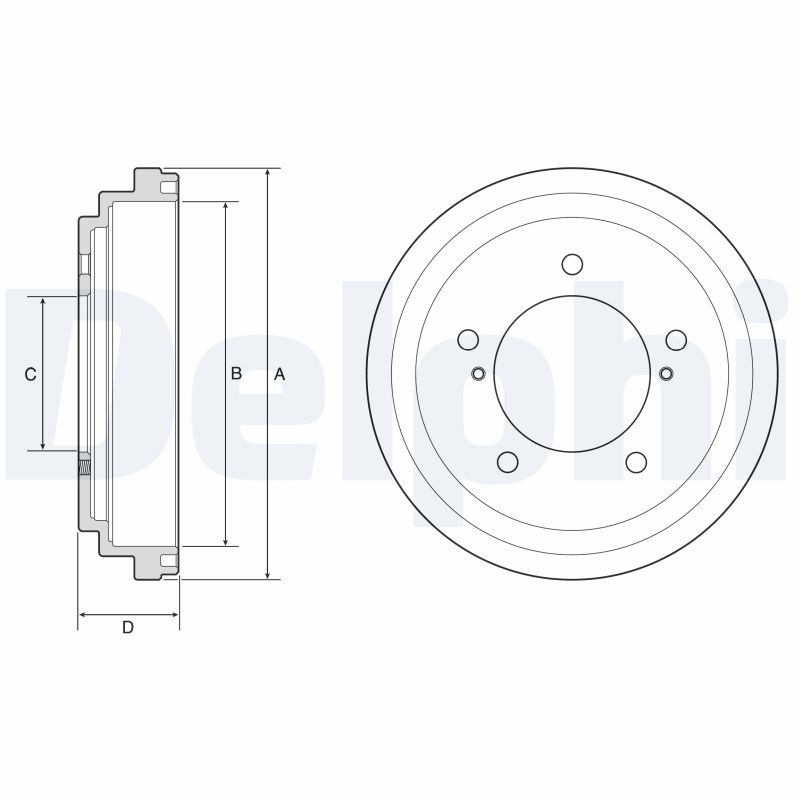 DELPHI BF647 Brake Drum