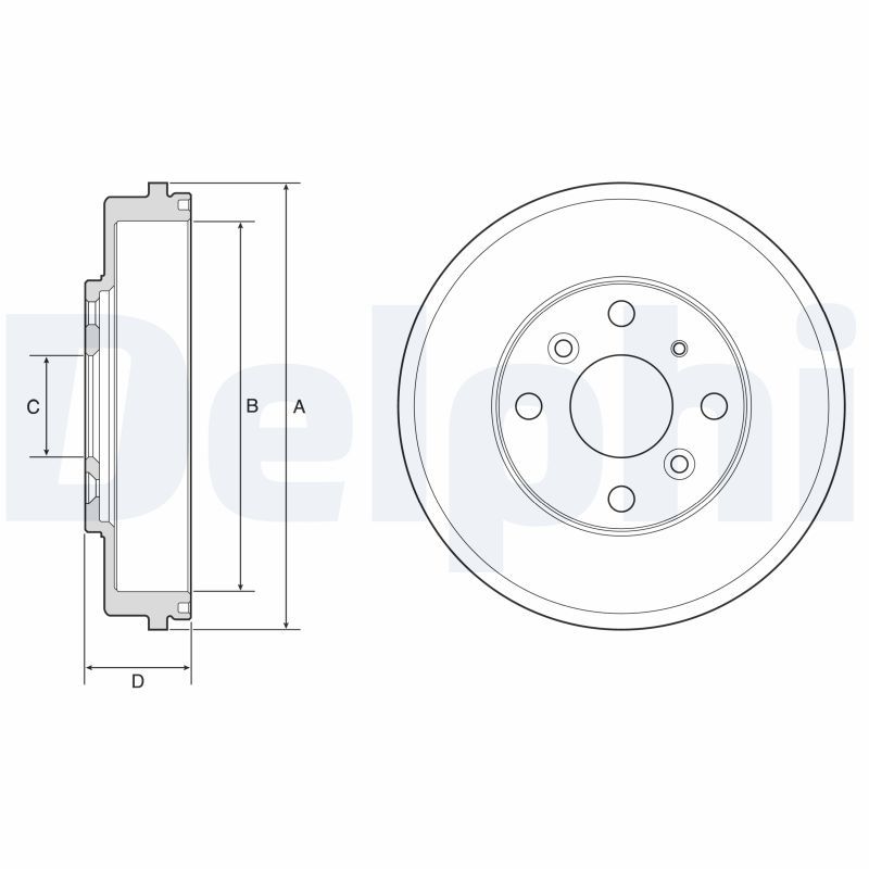 DELPHI BF649 Brake Drum