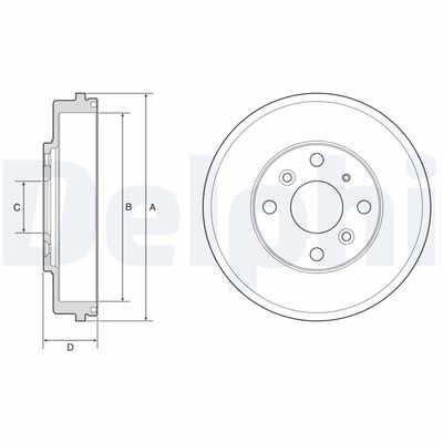 Brake Drum DELPHI BF649