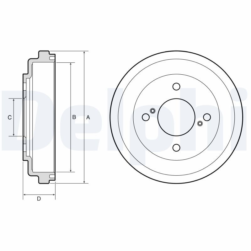 DELPHI BF651 Brake Drum