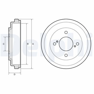 Brake Drum DELPHI BF651