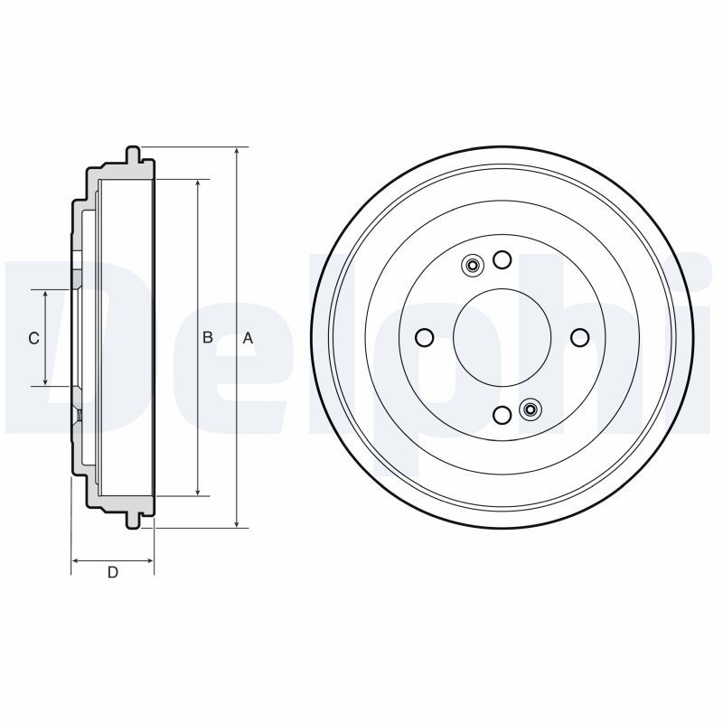 DELPHI BF665 Brake Drum